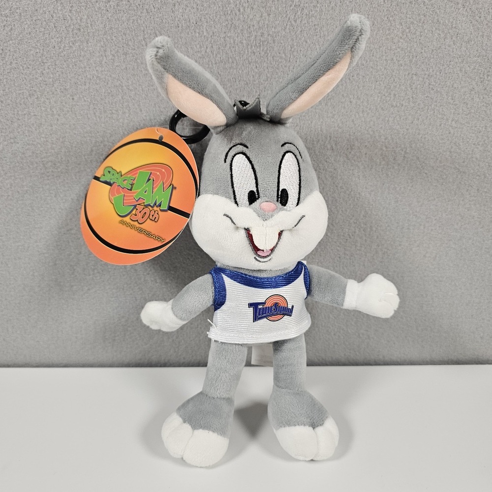 Space Jam 30th Anniversary Bugs Bunny 7.5" Plush Hanger Clip Tune Squad NWT
